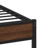 vidaXL Estrutura de cama sem colchão 100x190cm metal carvalho castanho