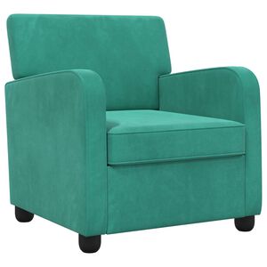 vidaXL poltrona Turquesa Veludo