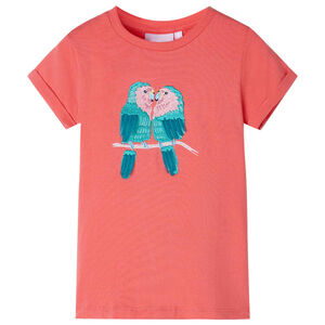 vidaXL T-shirt infantil coral 104
