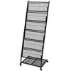 vidaXL Porta-revistas A4 preto 47,5x43x133 cm
