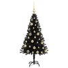 vidaXL &Aacute;rvore de Natal com 150 LEDs com suporte Preto 120 cm PVC