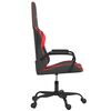 vidaXL Cadeira de gaming couro artificial preto e vermelho