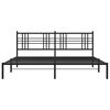 vidaXL Estrutura de cama com cabeceira 183x213 cm metal preto
