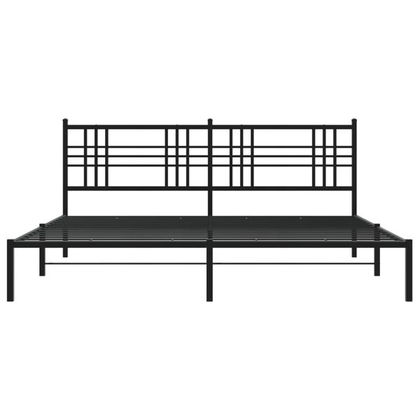 vidaXL Estrutura de cama com cabeceira 183x213 cm metal preto