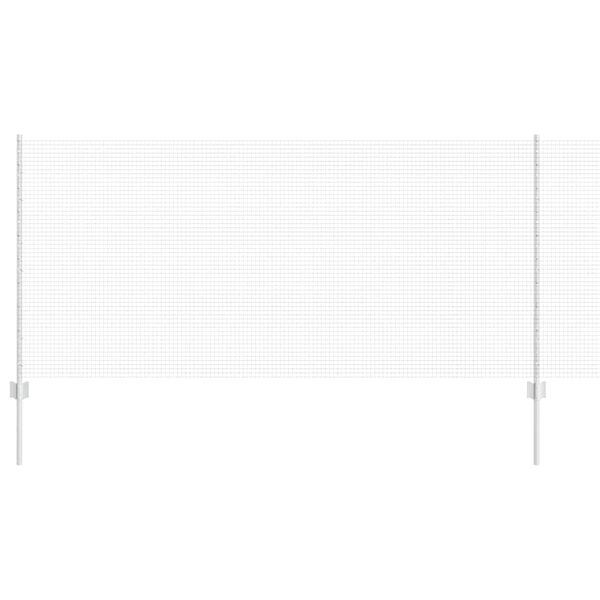 vidaXL Cerca com Poste Prateado 1 x 50 m A&ccedil;o