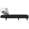 vidaXL Chaise longue veludo preto