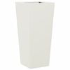 vidaXL Vaso/floreira de jardim 35x35x75 cm a&ccedil;o branco