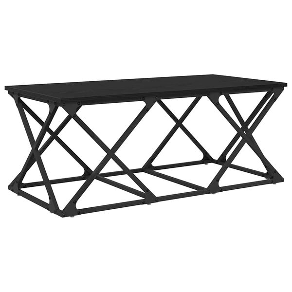 vidaXL Mesa de centro Carvalho Preto 100 x 49 x 40 cm