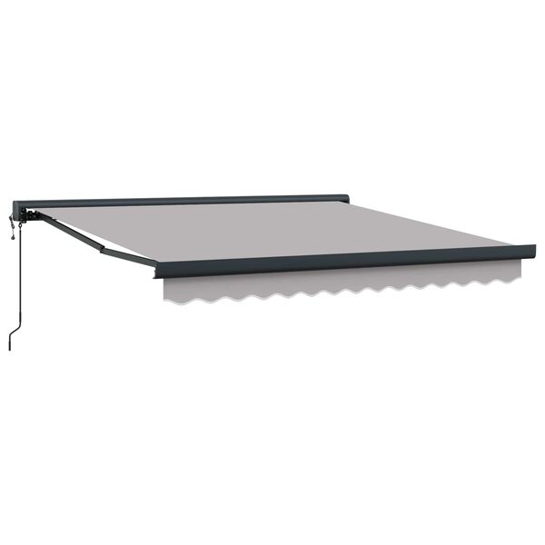 vidaXL Toldo Cinzento-claro 350 x 250 x 165 cm Poli&eacute;ster e Alum&iacute;nio