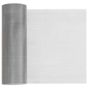vidaXL Tela de Malha 20 x 1000 cm 30 Mesh A&ccedil;o Inoxid&aacute;vel 201 Prateado