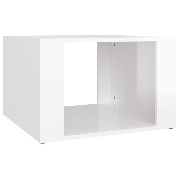 vidaXL Mesa de cabeceira 57x55x36cm derivados madeira branco brilhante