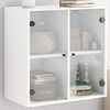 vidaXL Armário de parede c/ portas de vidro 68x37x68,5 cm branco