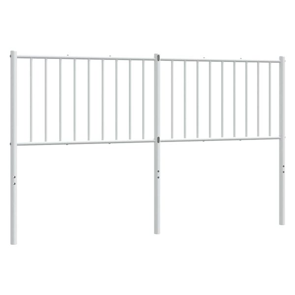 vidaXL Cabeceira de cama 150 cm metal branco