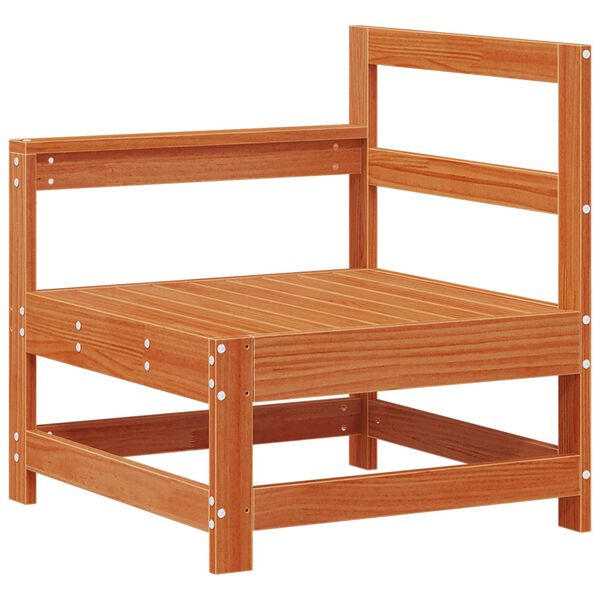 vidaXL Conjunto de Lounge de Jardim 8 pcs Castanho Cera