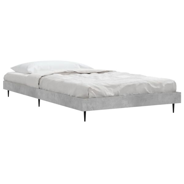 vidaXL Estrutura de cama 90x200 cm derivados de madeira cinza sonoma