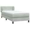 vidaXL Cama box spring com colch&atilde;o 100x210 cm veludo cinzento claro