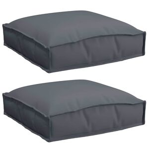 vidaXL Almofada 2 pcs Antracite 40 x 40 x 8 cm Tecido Oxford