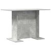 vidaXL Mesa de jantar 110x60x75 cm derivados madeira cinzento cimento