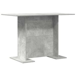 vidaXL Mesa de jantar 110x60x75 cm derivados madeira cinzento cimento