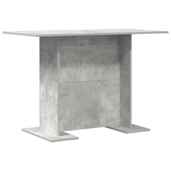 vidaXL Mesa de jantar 110x60x75 cm derivados madeira cinzento cimento