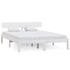 vidaXL Estrutura cama pequena casal 120x190 cm pinho maci&ccedil;o branco