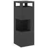 vidaXL Fire Pit Preto 35 x 35 x 100 cm A&ccedil;o resistente &agrave;s intemp&eacute;ries