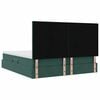 vidaXL Cama com luzes de tira LED Verde Escuro 180 x 200 cm Veludo