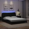 vidaXL Estrutura de cama com LED sem colch&atilde;o Hvar 160x200cm preto