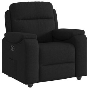 vidaXL Poltrona reclin&aacute;vel tecido preto