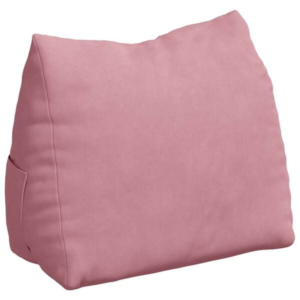 vidaXL Travesseiro para Costas Rosa 45 x 20 x 35 cm