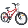 vidaXL Bicicleta Infantil 20 Polegadas 6-Speed para 6-11 Anos Vermelho