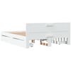 vidaXL Estrutura de cama c/ cabeceira sem colch&atilde;o 160x200 cm branco
