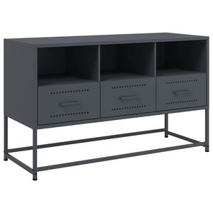 vidaXL M&oacute;vel de TV 100,5x39x60,5 cm a&ccedil;o antracite