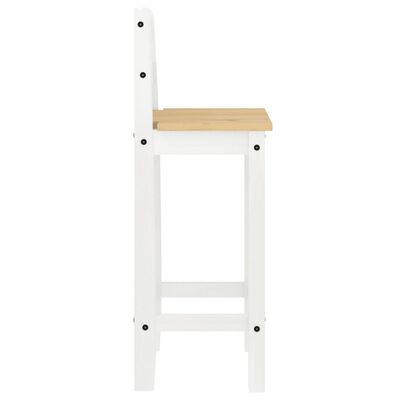 vidaXL Cadeiras de bar 2 pcs madeira de pinho maciça branco