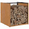 vidaXL Rack Lenha 40x40x40 cm aço resistente às intempéries