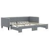 vidaXL Sof&aacute;-cama com gavet&atilde;o 90x190 cm tecido cinzento-claro