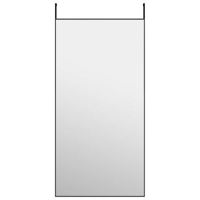 vidaXL Espelho para porta 50x100 cm vidro e alumínio preto