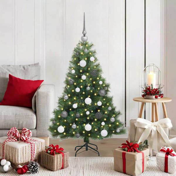 vidaXL &Aacute;rvore de Natal Artificial com 150 LEDs Verde 120 cm PE e PVC