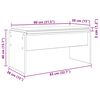 vidaXL Banco de Hall com almofada Branco 80 x 38 x 46 cm