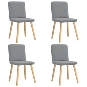 vidaXL Cadeiras de jantar 4 pcs tecido cinzento-claro