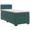 vidaXL Cama Box Spring com Colch&atilde;o e LED Verde-Escuro 90 x 200 cm
