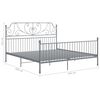 vidaXL Estrutura de cama metal 200x200 cm cinzento
