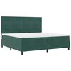vidaXL Cama Box Spring LED Verde Escuro 200 x 200 cm tecido
