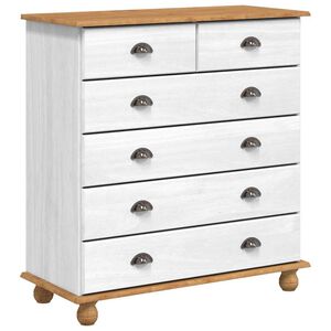 vidaXL C&ocirc;moda com gaveta ASKIM Branco 91 x 40 x 95,5 cm