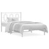 vidaXL Estrutura de cama com cabeceira 100x190 cm metal branco