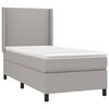 vidaXL Cama box spring c/ colch&atilde;o e LED 80x200 cm tecido cinza-claro