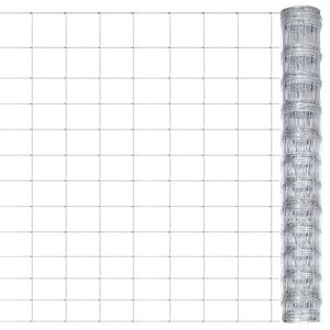 vidaXL Cerca de jardim 50x1,25 m a&ccedil;o galvanizado prateado