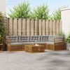vidaXL Conjunto de Sof&aacute;s para Exterior 6 pcs Cinza Natural e Claro