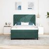 vidaXL Cama Box com colch&atilde;o Verde Escuro 190 x 140 cm Poli&eacute;ster