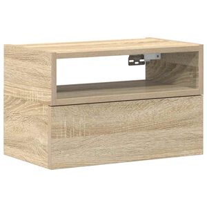 vidaXL Mesa de cabeceira de parede 45x26x28,5 cm carvalho sonoma